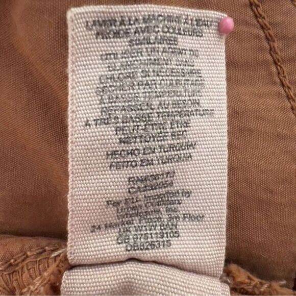 Free People Mini Skirt Womens Size 28 Rust Orange Distressed Button Fly Festival - Picture 7 of 8